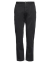 Zadig & Voltaire Man Pants Charcoal Size 28 Cotton, Cow Leather In Grey