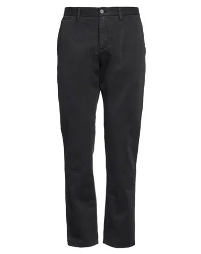 Zadig & Voltaire Man Pants Charcoal Size 28 Cotton, Cow Leather In Grey