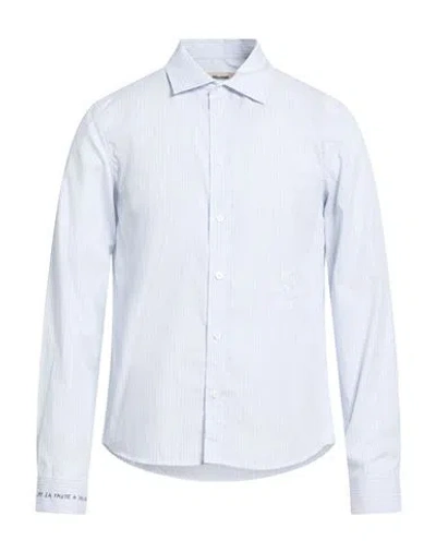 Zadig & Voltaire Man Shirt Azure Size L Cotton In Blue
