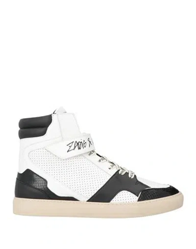 Zadig & Voltaire Man Sneakers White Size 9 Calfskin In Black