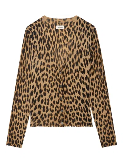 Zadig & Voltaire Manala Leopard-print Button Cardigan