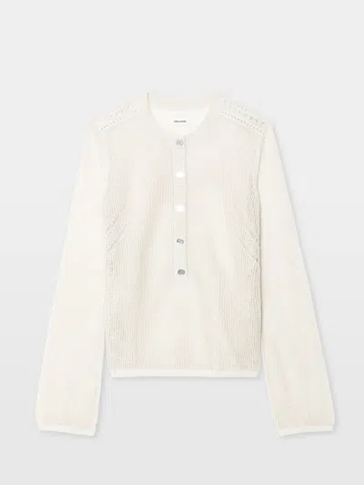 Zadig & Voltaire Mandala Open-knit Sweater In Neutral