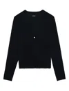 Zadig & Voltaire Manylla Button-up V-neck Cardigan In Black