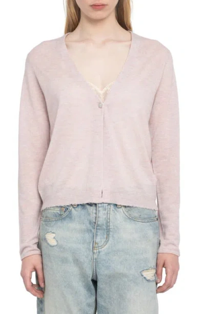 Zadig & Voltaire Manylla Cashmere Cardigan In Pink