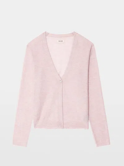 Zadig & Voltaire Manylla Cashmere Cardigan In Pink