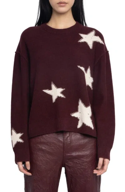ZADIG & VOLTAIRE ZADIG & VOLTAIRE MARK STARS CASHMERE SWEATER