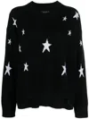 Zadig & Voltaire Markus Star-print Cashmere Jumper In Black