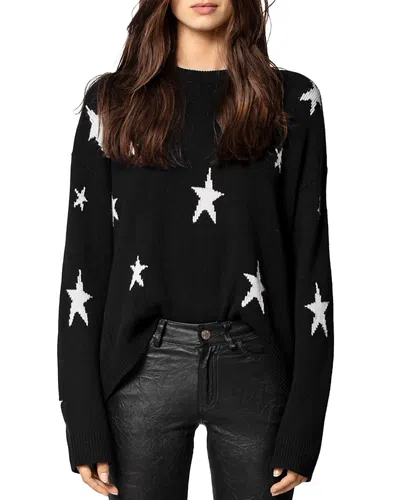 ZADIG & VOLTAIRE MARKUS STAR PRINTED CASHMERE SWEATER,PWHMF1101F