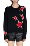 Zadig & Voltaire Markuz Cashmere Crewneck Sweater In Black