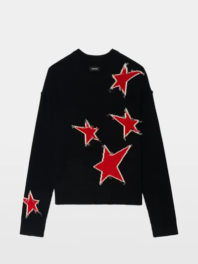 Zadig & Voltaire Markuz Star-motif Sweater In Black