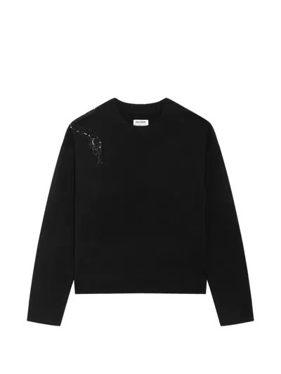 Zadig & Voltaire Markuz Embellished Sweater In Black