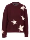 Zadig & Voltaire Womens Burgundy Markuz Star-pattern Cashmere Jumper In Purple