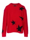 Zadig & Voltaire Womens Love Markuz Star-pattern Cashmere Jumper Xs In Red