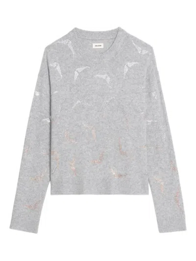 Zadig & Voltaire Markuz Wings-detail Sweater In Multi