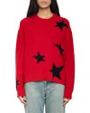 Zadig & Voltaire Markuz Ws Stars Graphic Cashmere Sweater In Red