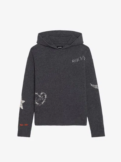 Zadig & Voltaire Markyz Cashmere Sweater In Gray