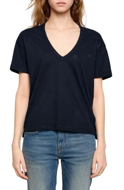 Zadig & Voltaire Marta Embellished Tee In Black