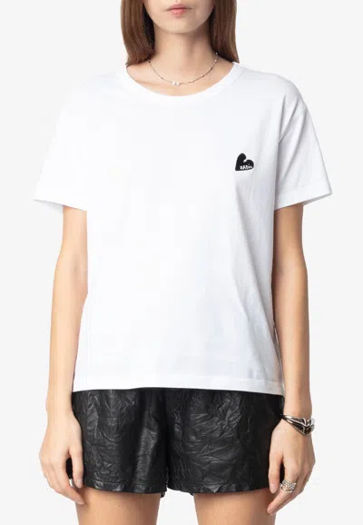 Zadig & Voltaire Marta Embroidered Heart T-shirt