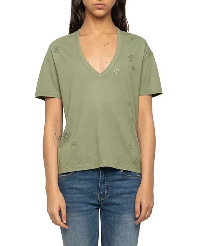 Zadig & Voltaire Marta Short-sleeves T-shirt In Green