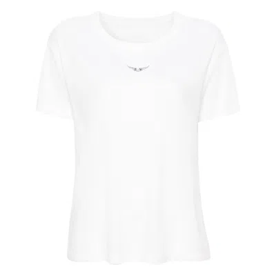 Zadig & Voltaire Marta Wings-appliqué T-shirt In White