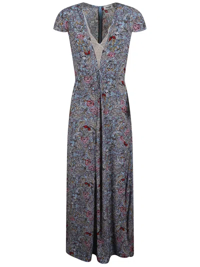 ZADIG & VOLTAIRE ZADIG & VOLTAIRE MAXI DRESS WITH DEEP V-NECKLINE