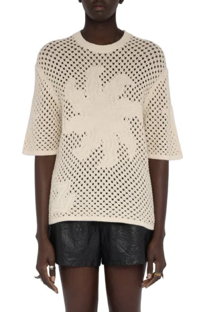 Zadig & Voltaire Maylina Open Stitch Shirt In Neutral