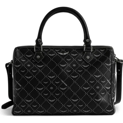 Zadig & Voltaire Medium Sunny Vibe Monogram Bag In Black