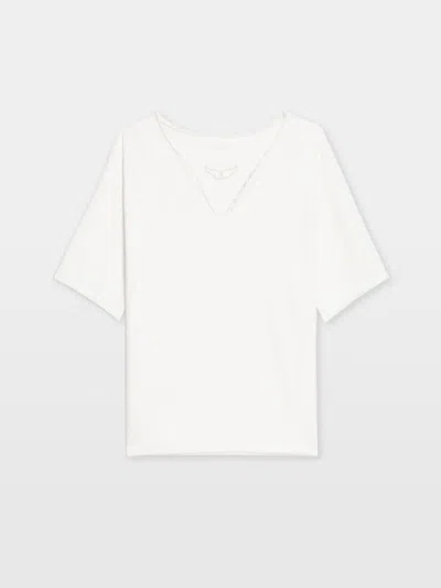 Zadig & Voltaire Womens Judo Meg Henley-collar Cotton T-shirt In White