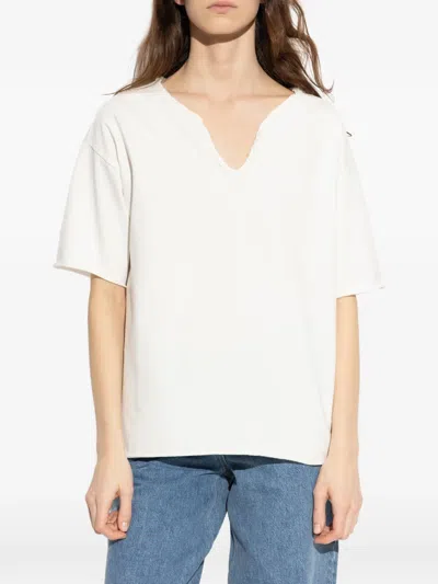Zadig & Voltaire Meg V-neck T-shirt In White