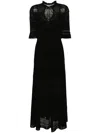 Zadig & Voltaire Memphis Pointelle-knit Maxi Dress In Black
