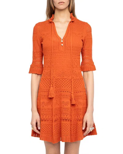 Zadig & Voltaire Memphisa Knit Dress In Brown