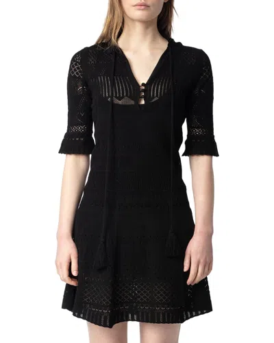 Zadig & Voltaire Memphisa Pointelle Dress In Yellow