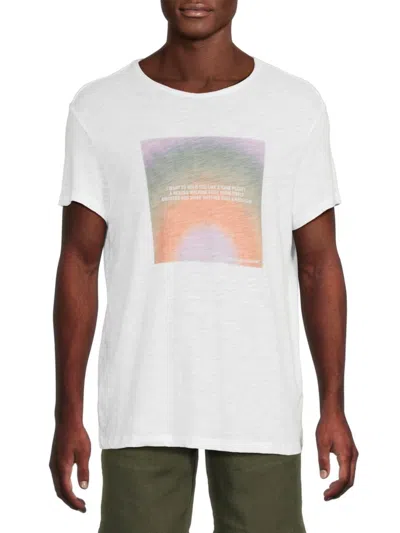Zadig & Voltaire Men's Flammé Cotton Photoprint T-shirt In White