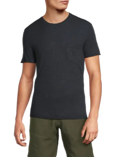 Zadig & Voltaire Men's Jimmy Heathered Cashmere T-shirt In Blue