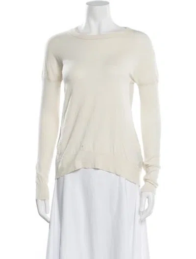 Pre-owned Zadig & Voltaire Merino Wool Bateau Neckline Sweater In Neutral