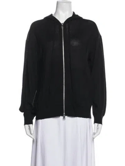 Pre-owned Zadig & Voltaire Merino Wool Bomber Jacket In Blue