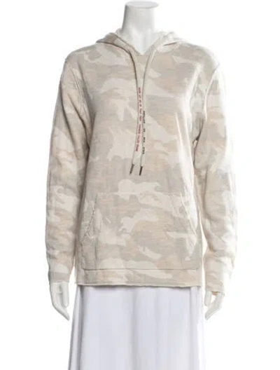 Pre-owned Zadig & Voltaire Merino Wool Camouflage Print Hoodie In Neutrals