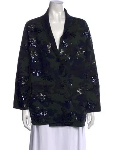 Pre-owned Zadig & Voltaire Merino Wool Camouflage Print Sweater In Multi