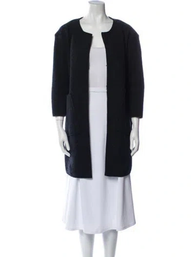 Pre-owned Zadig & Voltaire Merino Wool Coat In Black