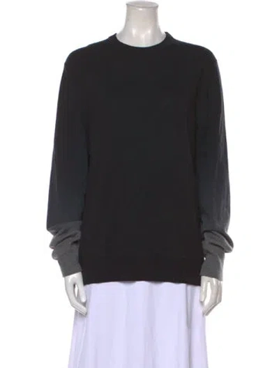 Pre-owned Zadig & Voltaire Merino Wool Crew Neck Sweater In Black