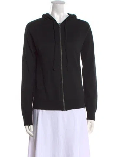 Pre-owned Zadig & Voltaire Merino Wool Crew Neck Sweater In Black