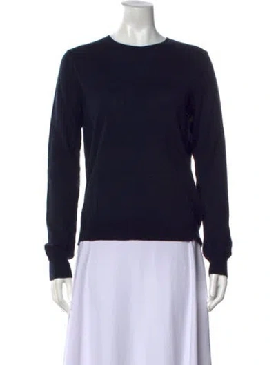 Pre-owned Zadig & Voltaire Merino Wool Crew Neck Sweater In Blue