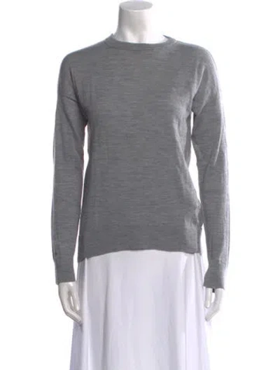 Pre-owned Zadig & Voltaire Merino Wool Crew Neck Sweater In Gray