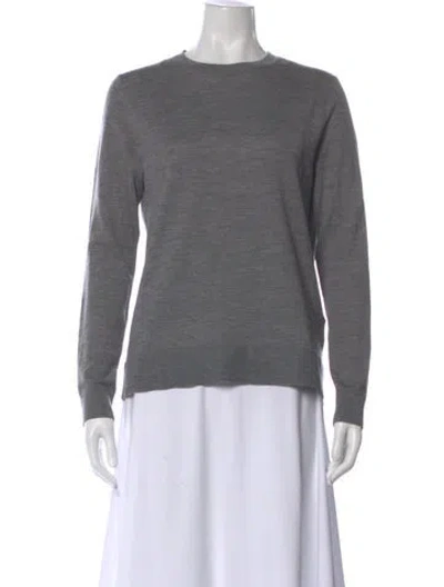 Pre-owned Zadig & Voltaire Merino Wool Crew Neck Sweater In Gray