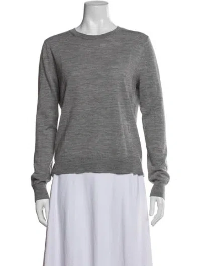 Pre-owned Zadig & Voltaire Merino Wool Crew Neck Sweater In Gray