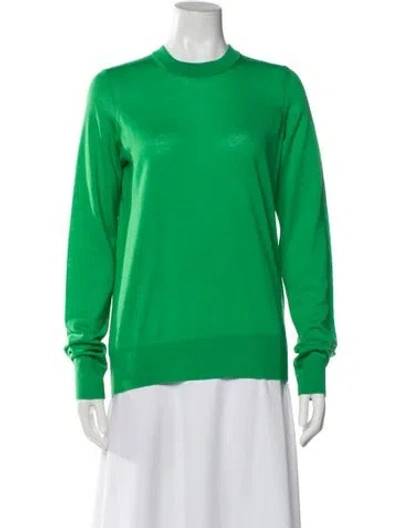 Pre-owned Zadig & Voltaire Merino Wool Crew Neck Sweater In Green