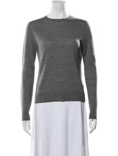 Pre-owned Zadig & Voltaire Merino Wool Crew Neck Sweater In Grey