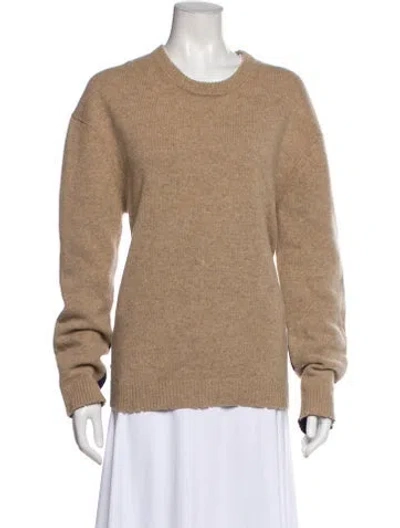 Pre-owned Zadig & Voltaire Merino Wool Crew Neck Sweater In Neutral