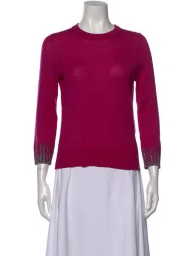 Pre-owned Zadig & Voltaire Merino Wool Crew Neck Sweater In Pink