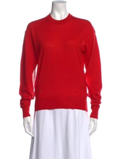 Pre-owned Zadig & Voltaire Merino Wool Crew Neck Sweater In Red